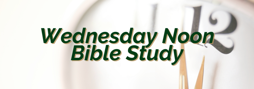 Wednesday Noon Bible Study